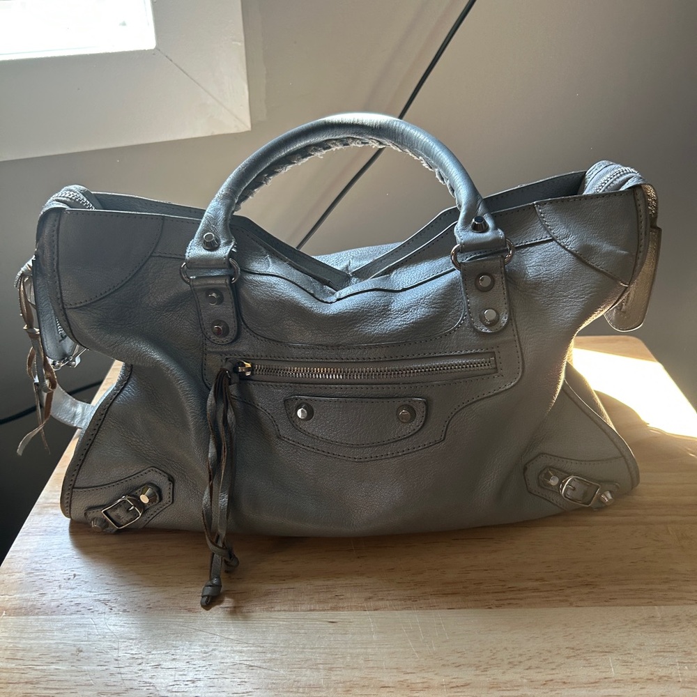 Balenciaga Le City Bag Silver Medium
